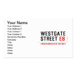 Westgate street  Business Cards