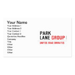 Park Lane  Business Cards