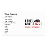 ETHeL and Bert’s  Business Cards