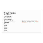COURT OF APPEAL STREET  Business Cards