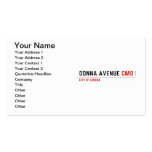 Donna Avenue  Business Cards
