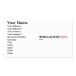 Webb Ellis Street  Business Cards