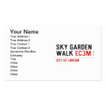 sky garden walk  Business Cards