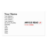 Anfield road  Business Cards