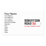 robertson  road  Business Cards
