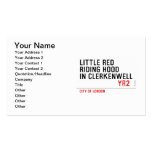 Little Red  Riding Hood  in CLERKENWELL   Business Cards