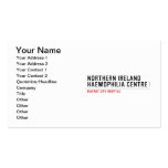 Northern ireland Haemophilia Centre   Business Cards