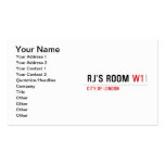 RJ’s Room  Business Cards