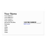 Visiting Number ____  Business Cards