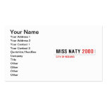 Miss Naty  Business Cards