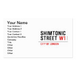Shimtonic Street  Business Cards