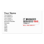 It managed  services  Business Cards