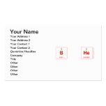 B He  Business Cards