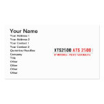 XTS2500  Business Cards