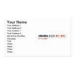 Amanda Ellis  Business Cards