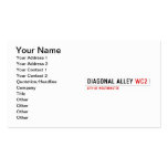Diagonal Alley  Business Cards