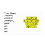 Game
 Letter
 Tiles
 ROCK!  Business Cards