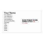 Globe Primary School Gawber Street  Business Cards