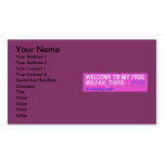 WELCOME TO MY FROG #ULFAH_TIARA     Business Cards