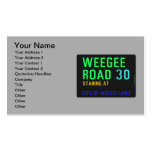 Weegee Road  Business Cards