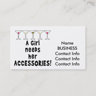 BUSINESS CARDS - A GIRL NEEDS HER ACCESSORIES