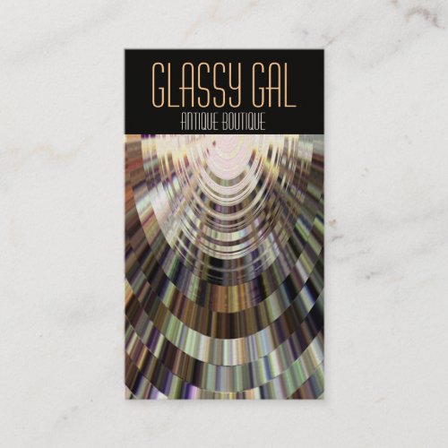 Business Cards Abstract Glassy Gal DiscoBall Brown