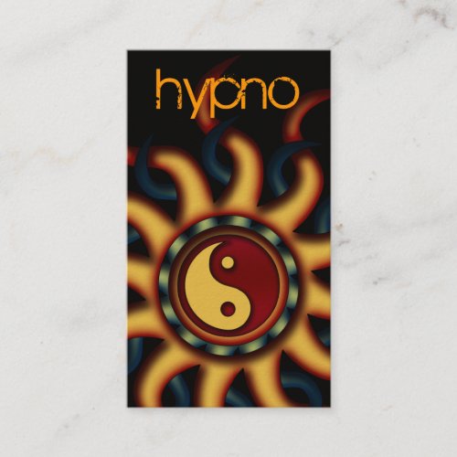 Business Cards Abstract Yin Yang Sunshine, Orange