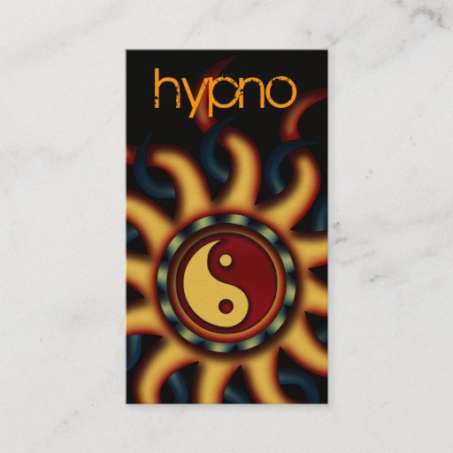 Customizable Business Cards Abstract Yin Yang Sunshine, Orange