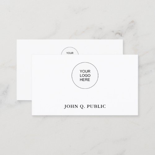 Business Cards Add Upload Own Company Logo Here
