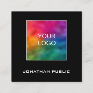 Business Cards Add Upload Your Logo Modern Square