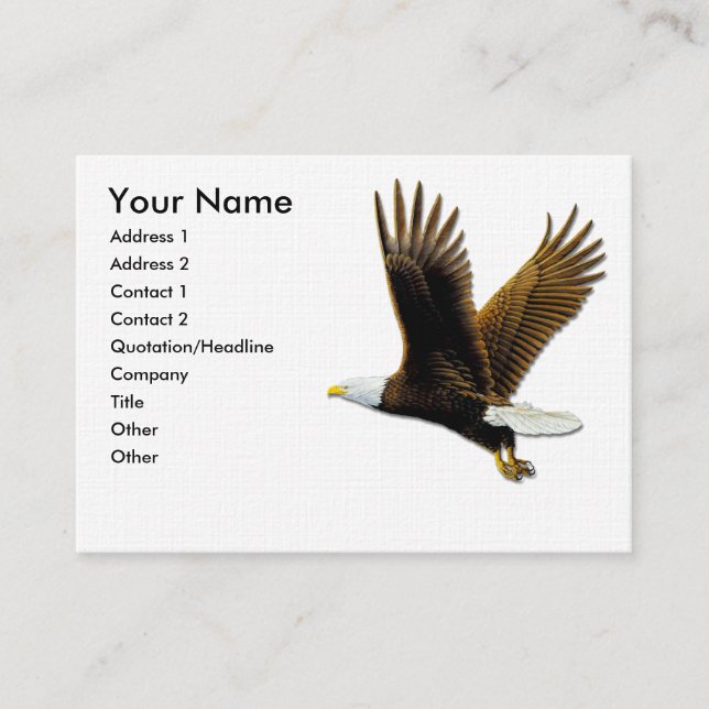 Business Cards, American Bald Eagle Business Card (Front)