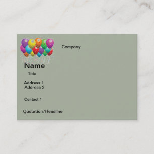 BUSINESS cards BALLOONS DESIGN