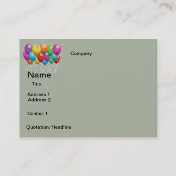 Business Cards  Balloons  Design by CREATIVEforBUSINESS at Zazzle