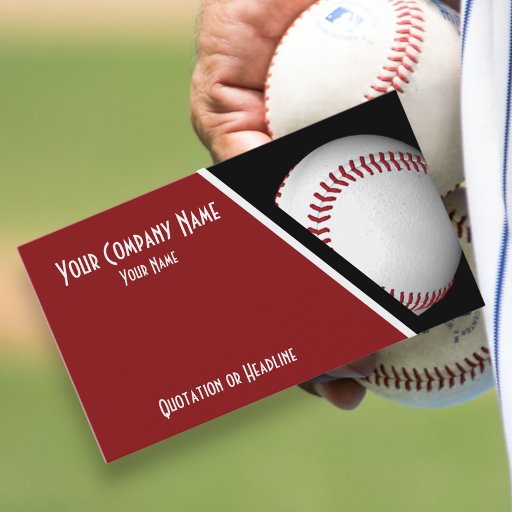 Customizable Business Cards Baseball