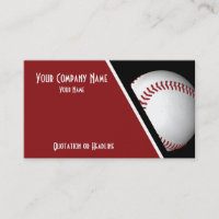 Create Your Own Baseball Business Card, Zazzle