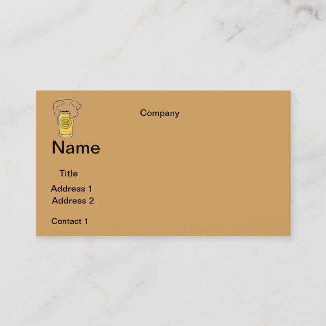 BUSINESS cards BEER DESIGN (Front)