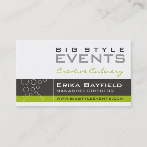 business cards > big style  [lime : charcoal]