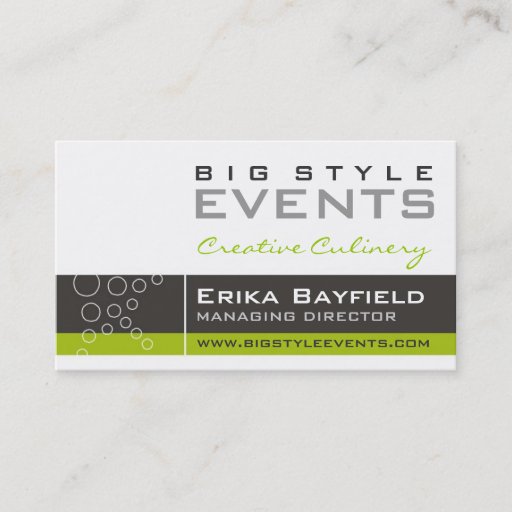 Customizable business cards > big style  [lime : charcoal]