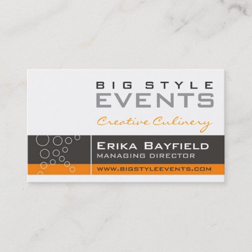 Customizable business cards > big style  [orange : charcoal]