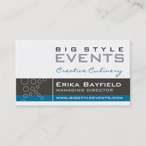 Customizable business cards > big style  [teal : charcoal]
