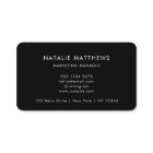 Business Cards | Black Minimalist Custom Logo Card