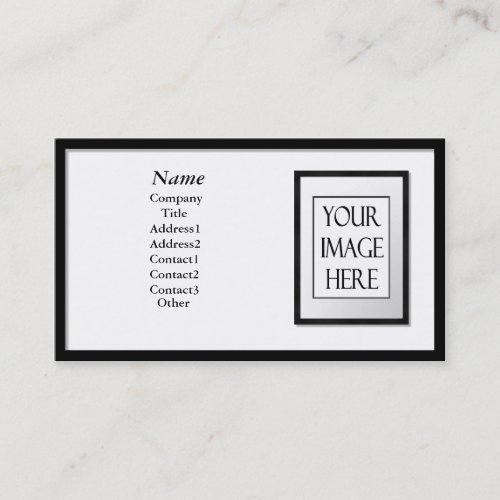 Business Cards - Black Picture Frame (white mat)