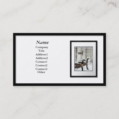 Business Cards _ Black Picture Frame white mat