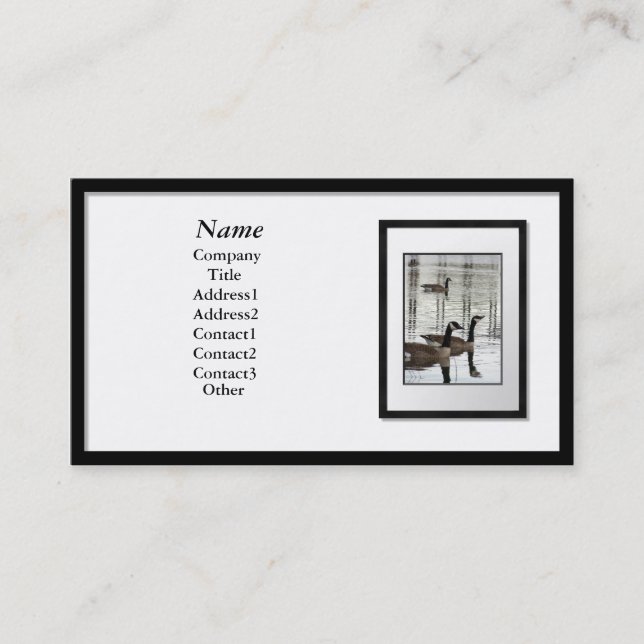 Business Cards - Black Picture Frame (white mat) (Front)