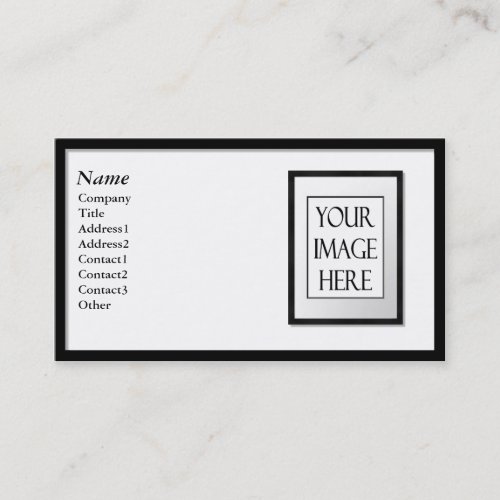 Business Cards _ Black Picture Frame white mat