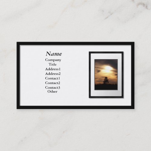 Business Cards _ Black Picture Frame white mat