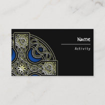 business cards blue Celtic cross