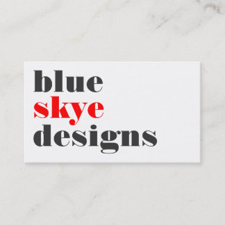 business cards > blue skye  [red : charcoal]