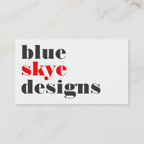 business cards > blue skye  [red : charcoal]