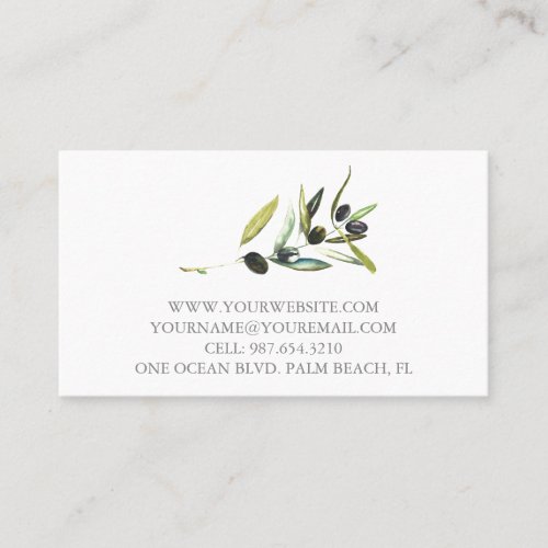 Business Cards Botanical Watercolor Botanical